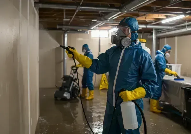 Basement Sanitization and Antimicrobial Treatment process in West Town, IL